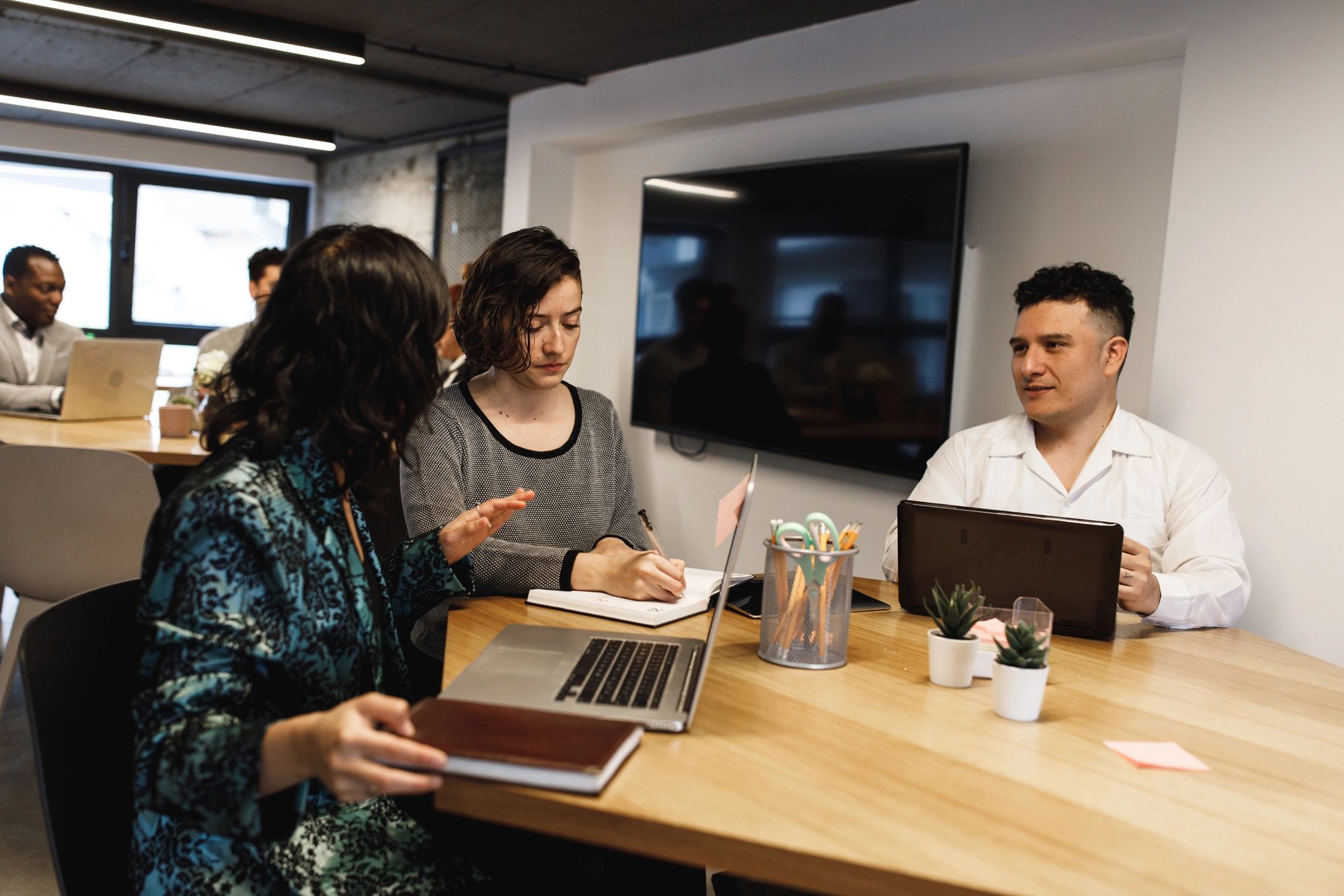 Collaborative team planning a digital growth strategy